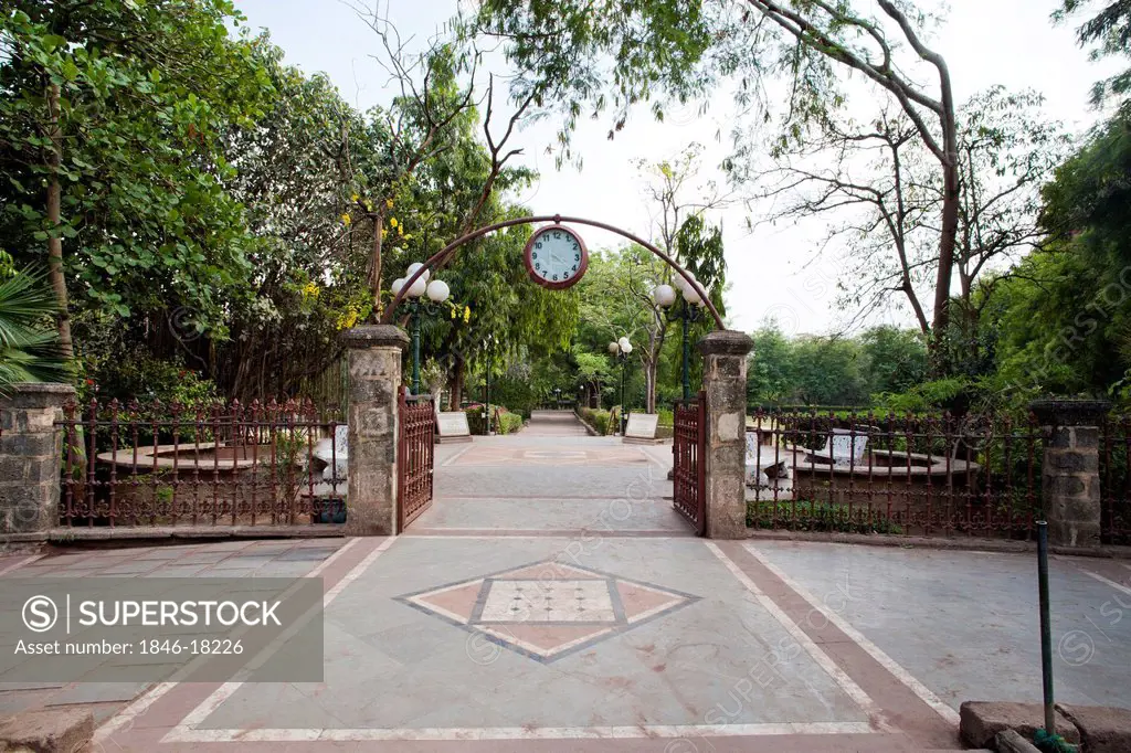 Entrance gate of a garden, Law Garden, Ahmedabad, Gujarat, India