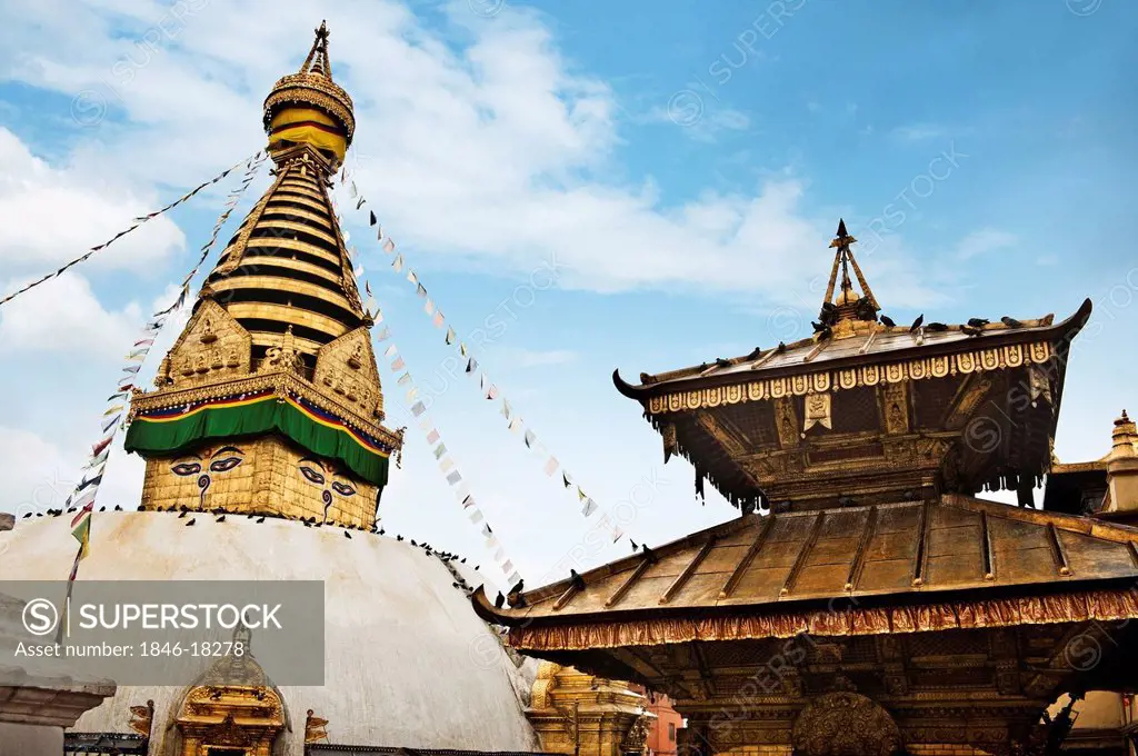 Swayambunath Temple at Kathmandu, Nepal