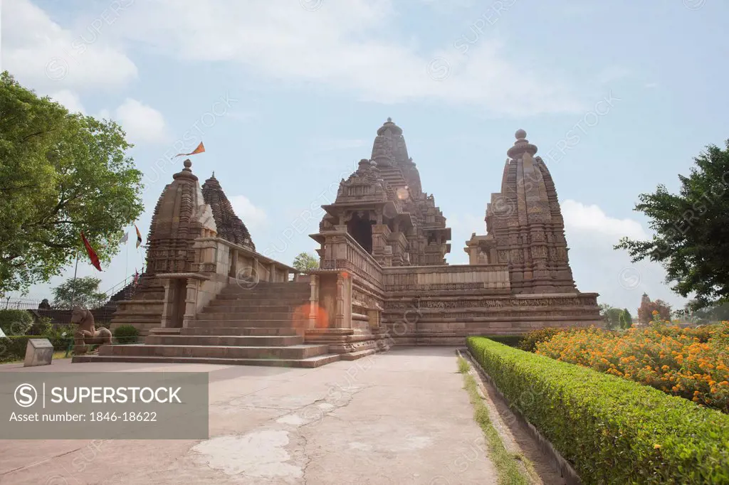 Facade of Jain Temple, Khajuraho temples, Chhatarpur District, Madhya Pradesh, India