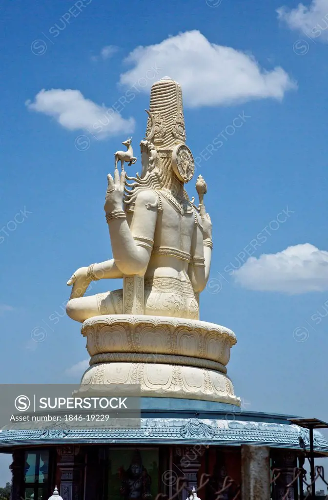 Statue of Lord Shiva at Sri Kanchi Kamakoti Peetam Cultural Exhibition, Vedal, Kanchipuram, Tamil Nadu, India