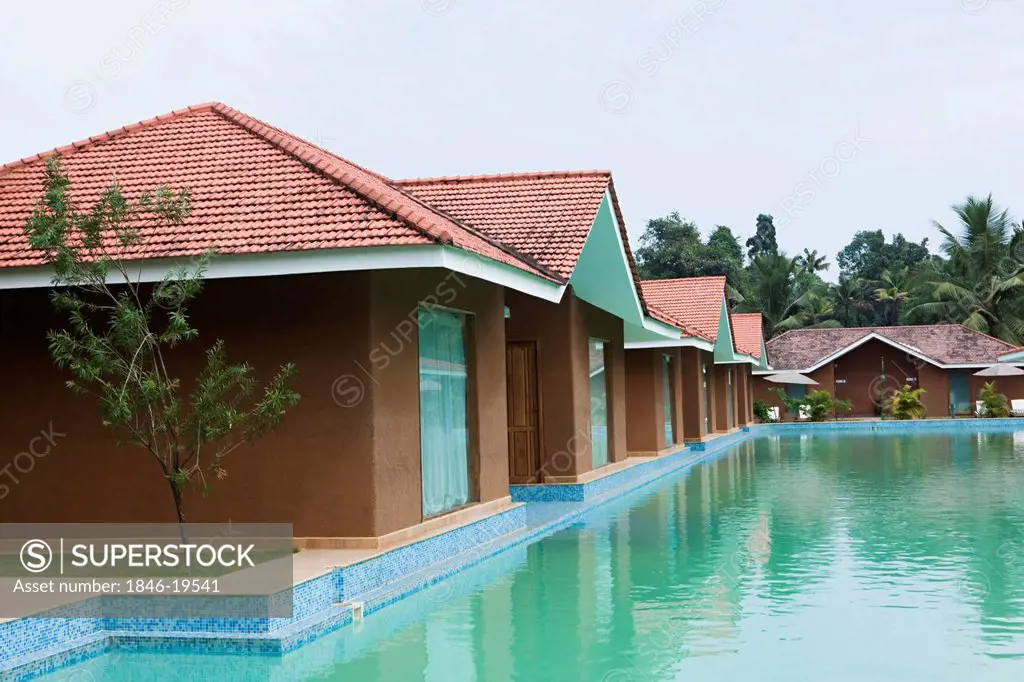 Tourist resort in a lake, Kerala Backwaters, Alappuzha District, Kerala, India