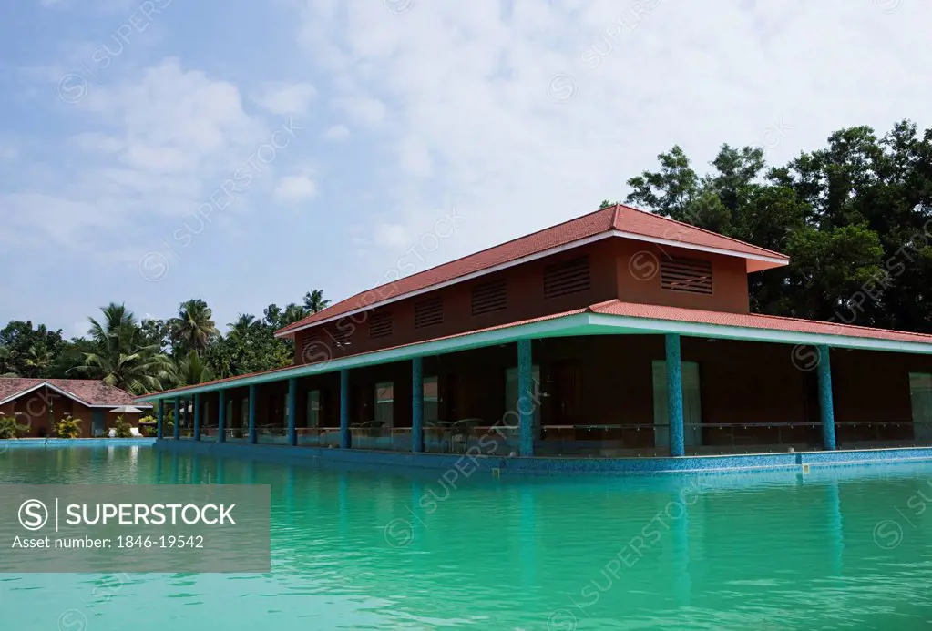 Tourist resort in a lake, Kerala Backwaters, Alappuzha District, Kerala, India