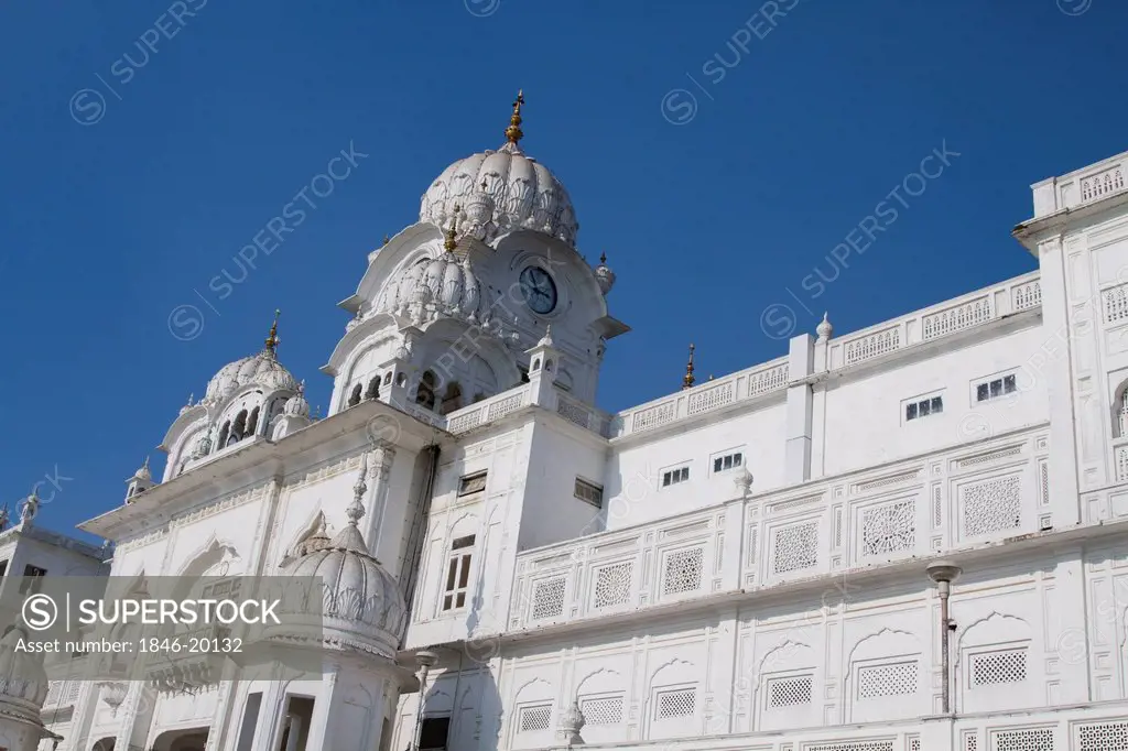 Low angle view of a gurdwara, Golden Temple, Amritsar, Punjab, India