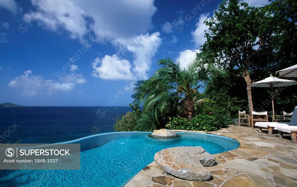 Swimming pool of the Little Dix Bay Resort on Virgin Gorda Island, British Virgin Islands, Caribbean