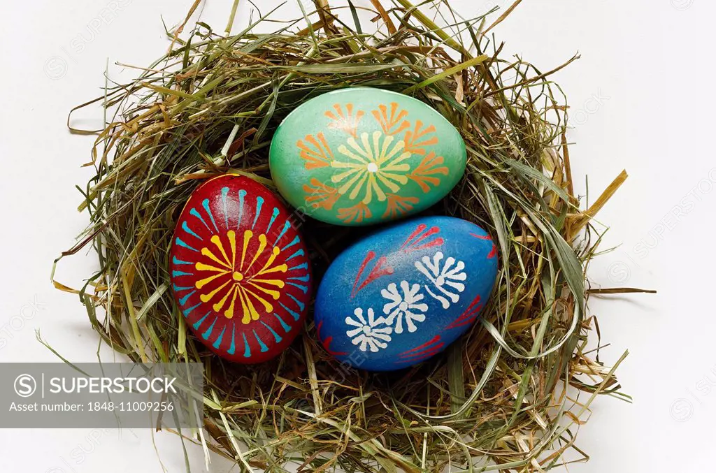 Easter eggs, wax batik, Tyrol, Austria