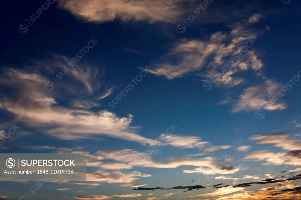 Cirrus sunset sky, Western Australia