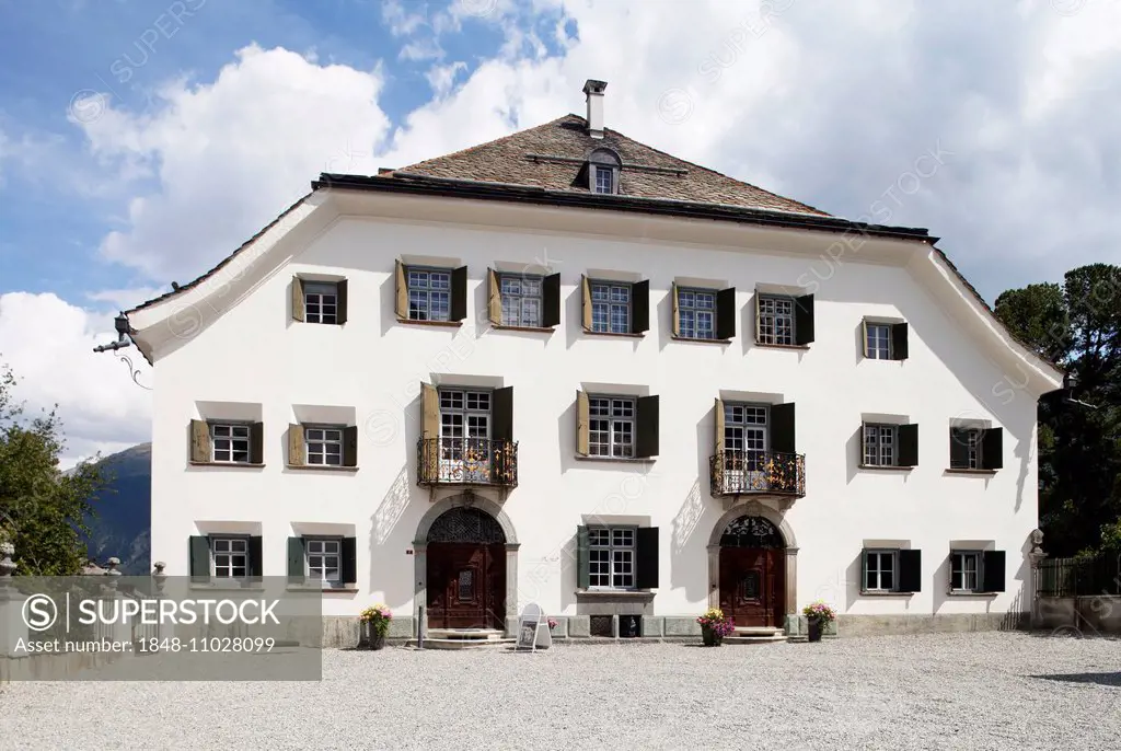 Patrician house, Chesa Planta, museum, Samedan, Upper Engadin, Graubunden, Switzerland