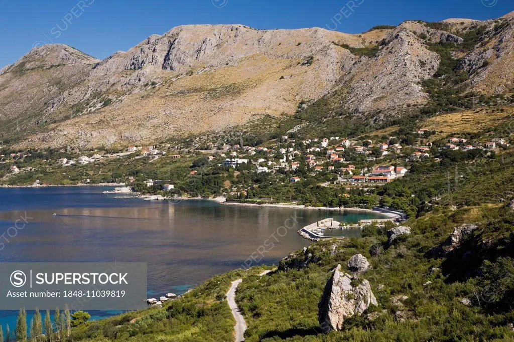 Townscape of Plat, Adriatic Coast, Dalmatia, Croatia