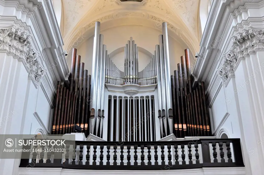 Organ in Neumünster Collegiate Church, Würzburg, Lower Franconia, Bavaria, Germany