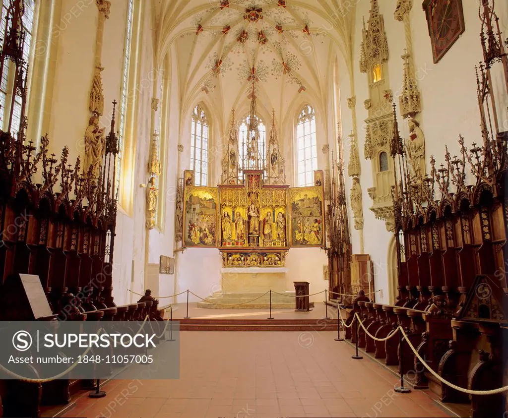 High altar in Blaubeuren Abbey, Blaubeuren, Swabian Jura, Baden-Württemberg, Germany