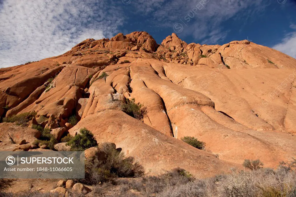Landscape with rocks around the monadnock of Spitzkoppe Mountain, Namibia