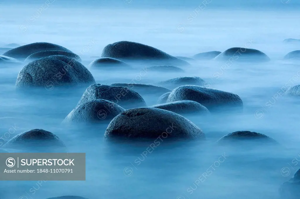 Rocks, sea, Lofoten, Norway