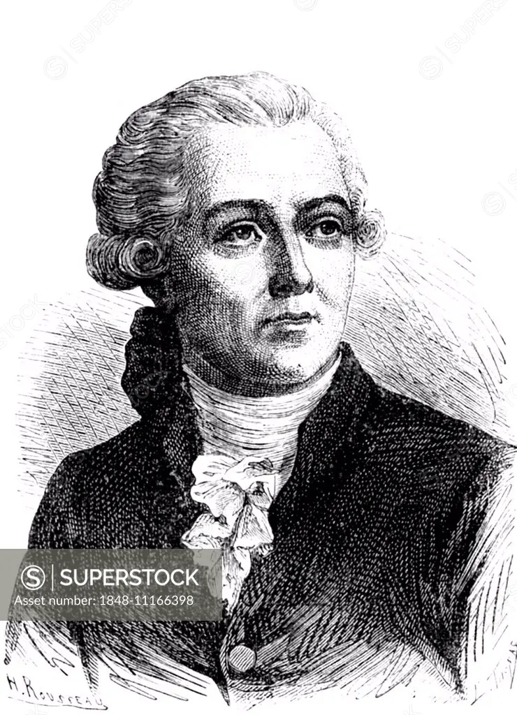 Antoine Laurent de Lavoisier, French scientist and chemist, 1854