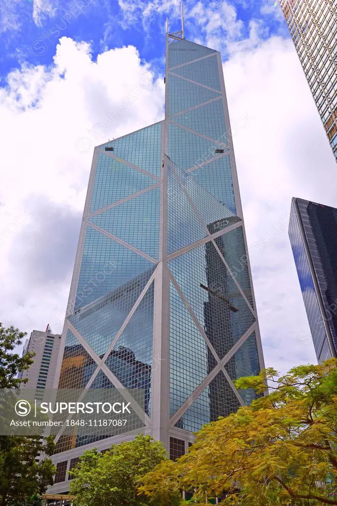 Building the Bank of China, Central, Hong Kong Island, China