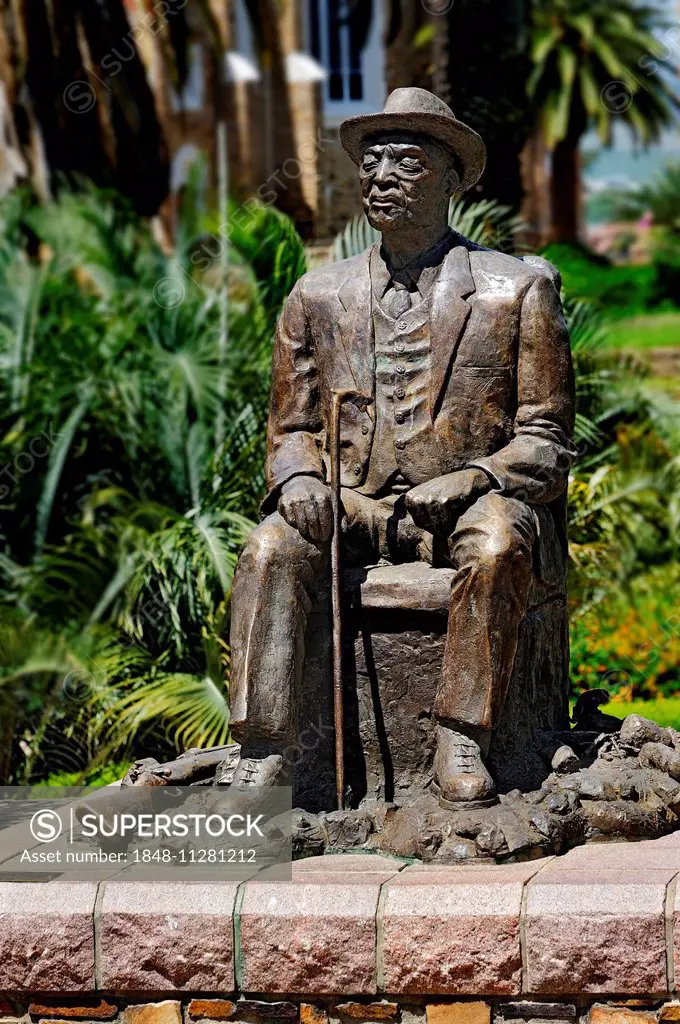 Hosea Kutako statue in the Parliament Gardens, Windhoek, Namibia
