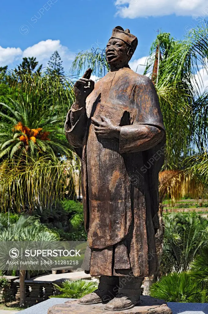 Statue of Reverend Theophilus Hamutumbangela in the Parliament Gardens, Windhoek, Namibia