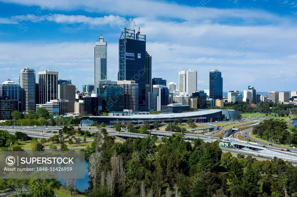 The skyline of Perth, Western Australia