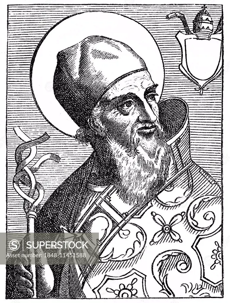 Pope Sylvester I, Silvester I, historical illustration
