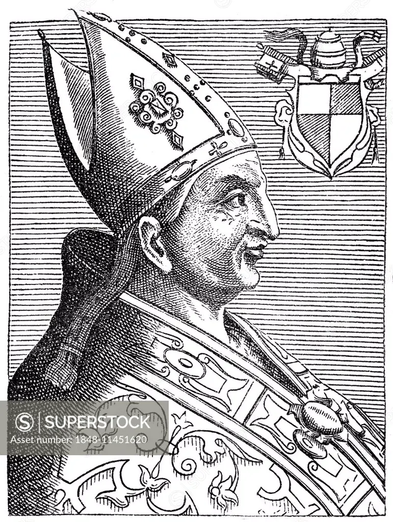 Pope John IV, Johannes IV, historical illustration