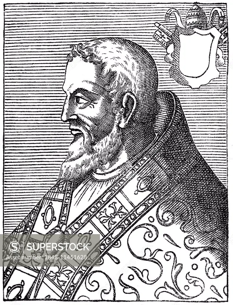 Pope Eugene I, or Eugenius I, Eugen I, historical illustration
