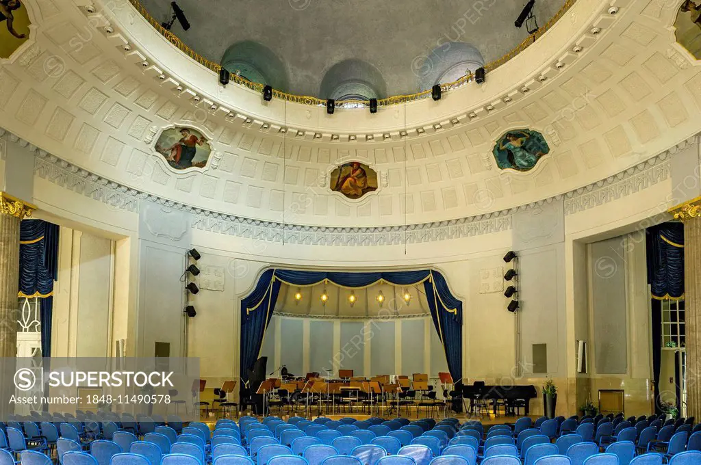 Concert Hall of the concert rotunda in the park, Bad Reichenhall, Upper Bavaria, Bavaria, Germany