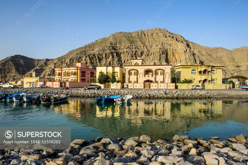 Houses on the water, Khasab, Musandam, Oman