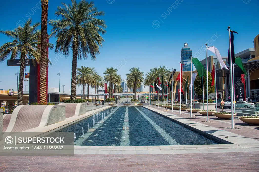 Basin in front of the Dubai Mall, Dubai, United Arab Emirates