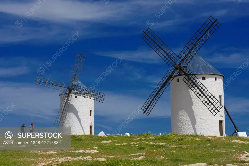 Windmills, Campo de Criptana, Route of Don Quijote, Ciudad Real province, Castilla-La Mancha, Spain