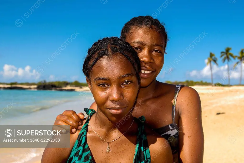 Local girls on the beach, Grande Comore, Comoros