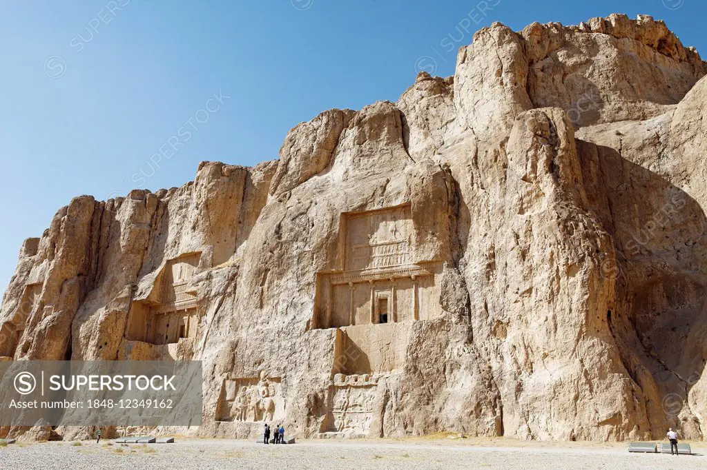 Rock tombs of Artaxerxes I and Darius I, Naqsh-e Rostam, Fars Province, Persia, Iran