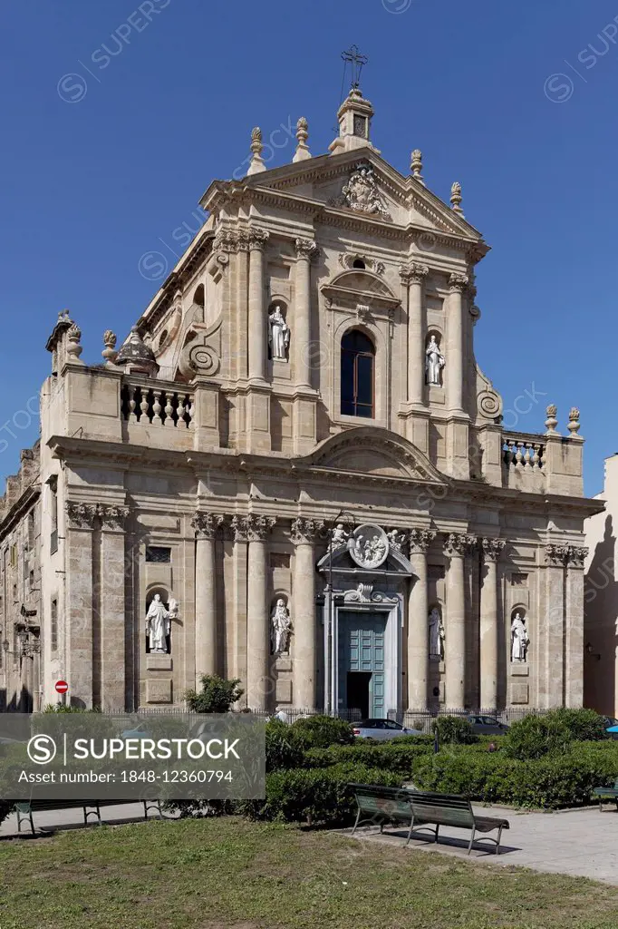 Baroque church of Santa Teresa alla Kalsa, La Kalsa, Palermo, Sicily, Italy