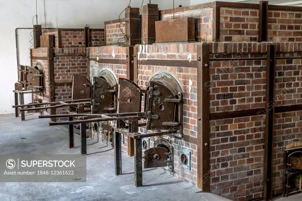 Ovens in the crematorium, Dachau Concentration Camp, Dachau, Bavaria, Germany