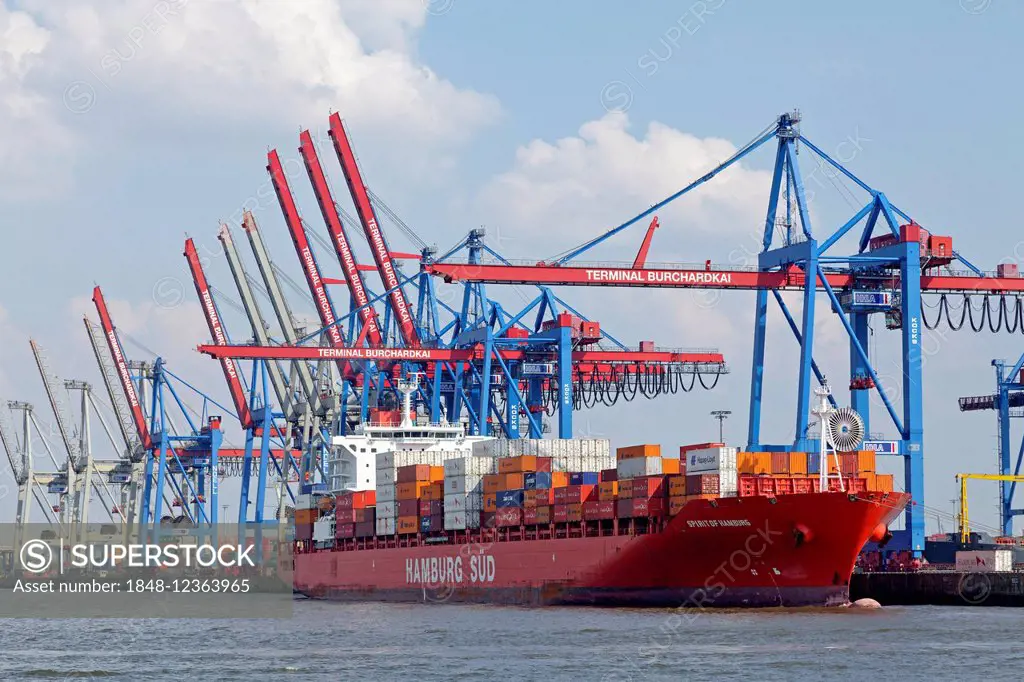 Container terminal Burchardkai, harbor, Hamburg, Germany