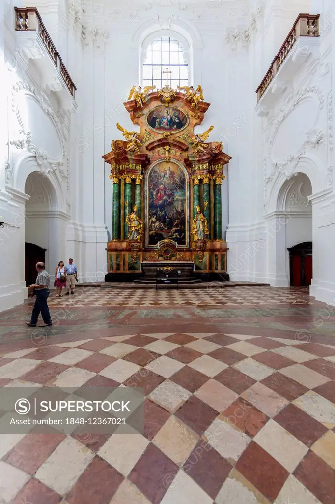 Interior of the Collegiate Church, Salzburg, Salzburg State, Austria