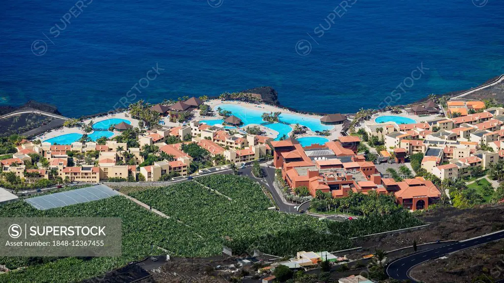 Hotel complex, La Palma Teneguia Princess Hotel, Atlantic Coast, Cerca Vieja, Las Indias, Fuencaliente, La Palma, Canary Islands, Spain