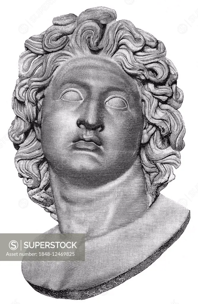 Alexander the Great or Alexander III. of Macedonia, historical illustration