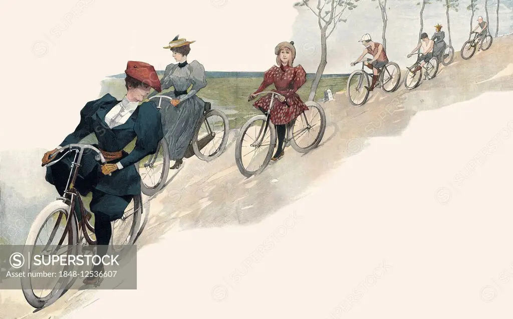 Bike ride, ca. 1900