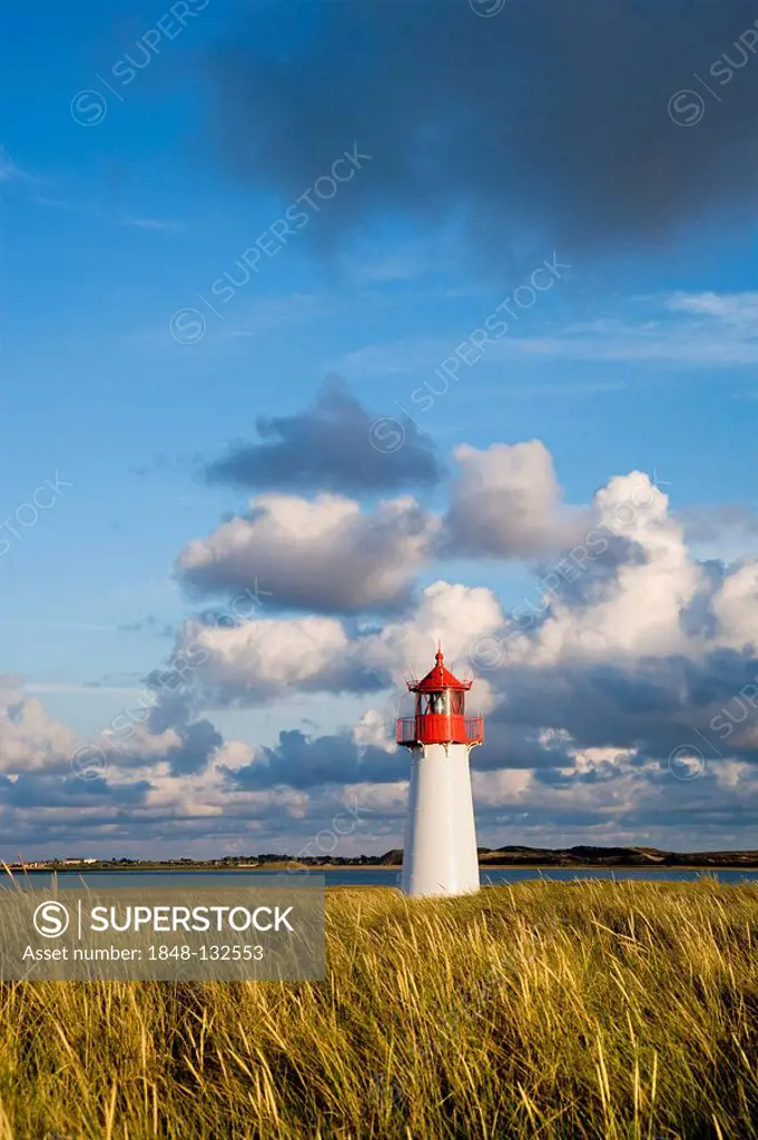 List-West Lighthouse, northern part of the island known as Ellenbogen, Sylt, North Frisia, Schleswig-Holstein, Germany, Europe