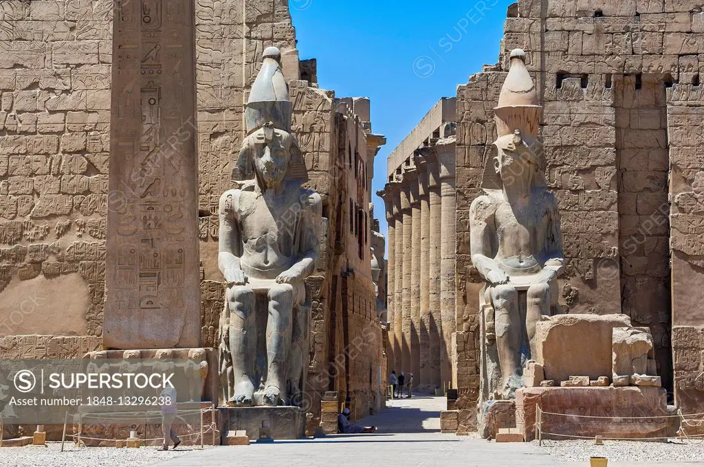 Gate or pylon and portico, Karnak Temple, Karnak, Luxor, Egypt