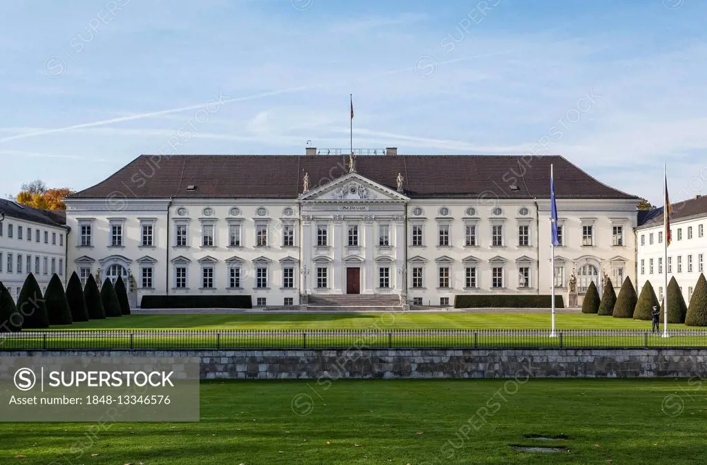 Schloss Bellevue, Bellevue Palace, official residence of the President of the Federal Republic of Germany, Berlin, Germany