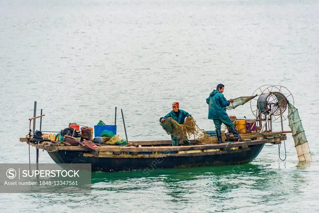 Fishing Boat, Halong Bay, Gulf of Tonkin, North Vietnam, Vietnam