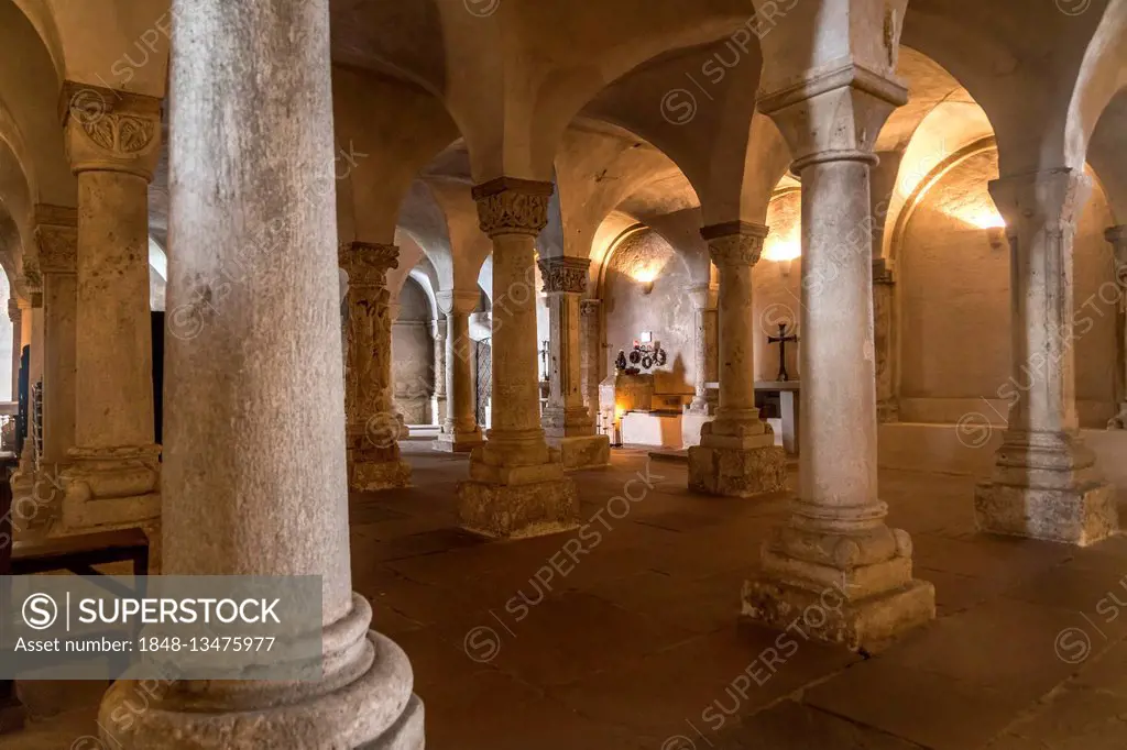 Portico, crypt, St. Mary's Cathedral and St. Korbinian, Freising District, Bavaria, Upper Bavaria, Germany