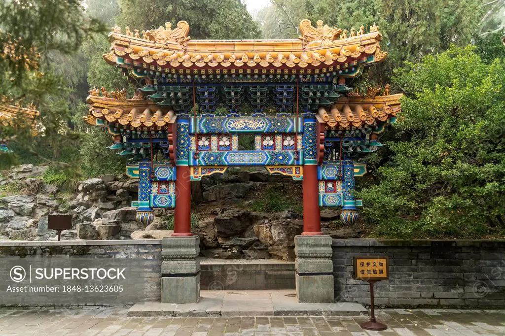 Gate in Beihai Park, Beijing, China