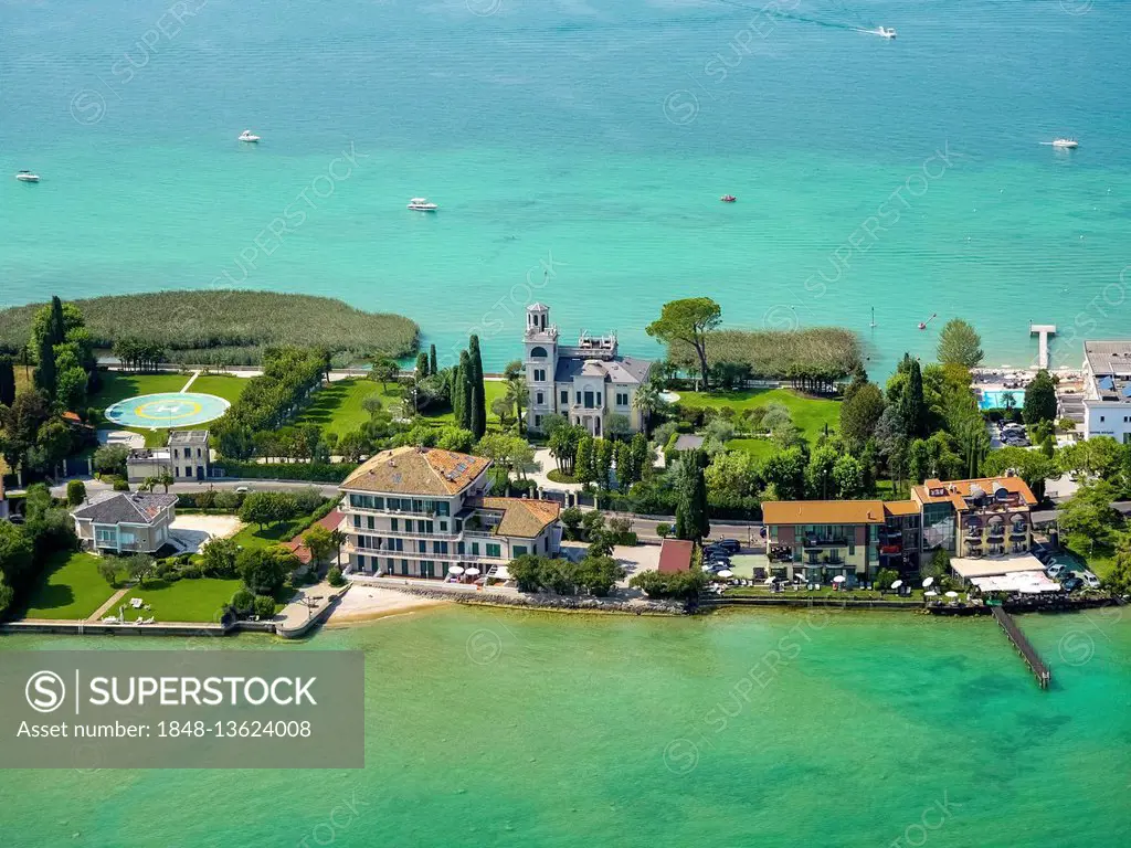 Sirmio peninsula on Lake Garda, Sirmione, Lombardy, Italy