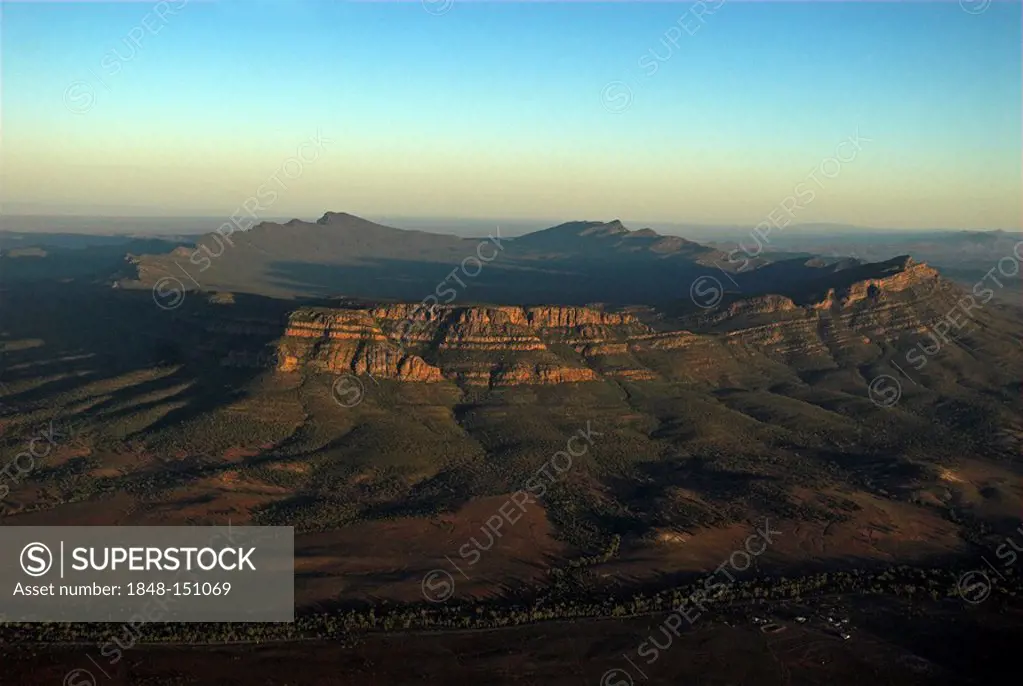 Aerial photo of Wilpena Pound in the Flinders Ranges, South Australia, Australia