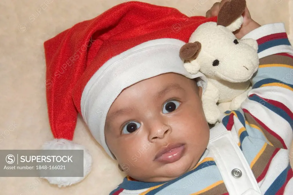 Ethiopian Baby with christmas cap