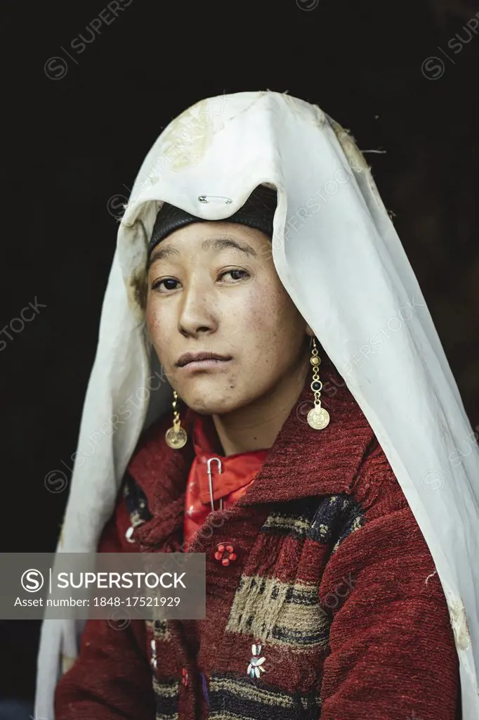 Kyrgyz nomad with traditional traditional traditional traditional traditional traditional traditional traditional traditional traditional costume, whi...