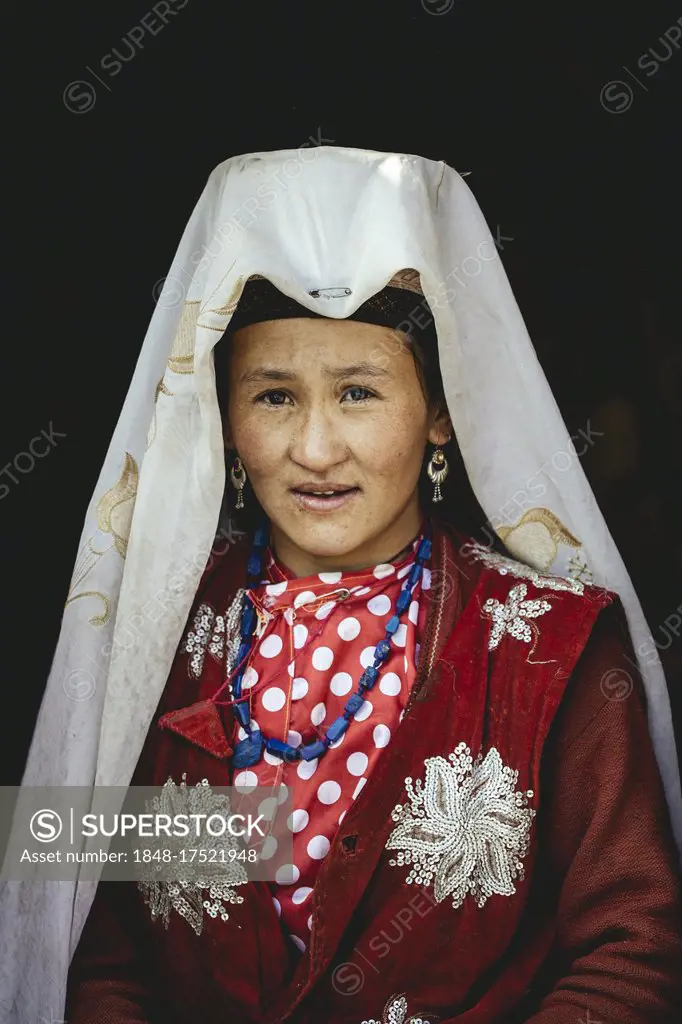 Kyrgyz nomad with traditional traditional traditional traditional traditional traditional traditional traditional traditional traditional costume, whi...