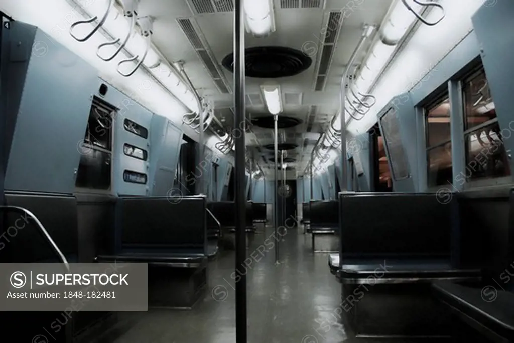Historic subway wagon, New York, USA, North America