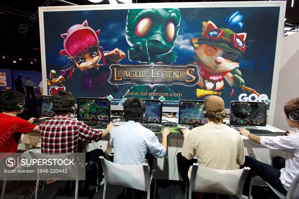 League of Legends, an international video game competition on the Entertainment Area of the Gamescom, the world's largest fair for computer games in t...